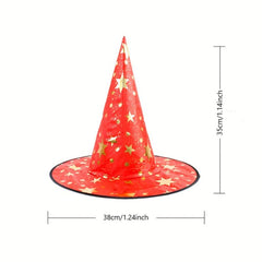 Halloween Hat Luminous Witch Hat Spider Web Wizard Hat Bronzing