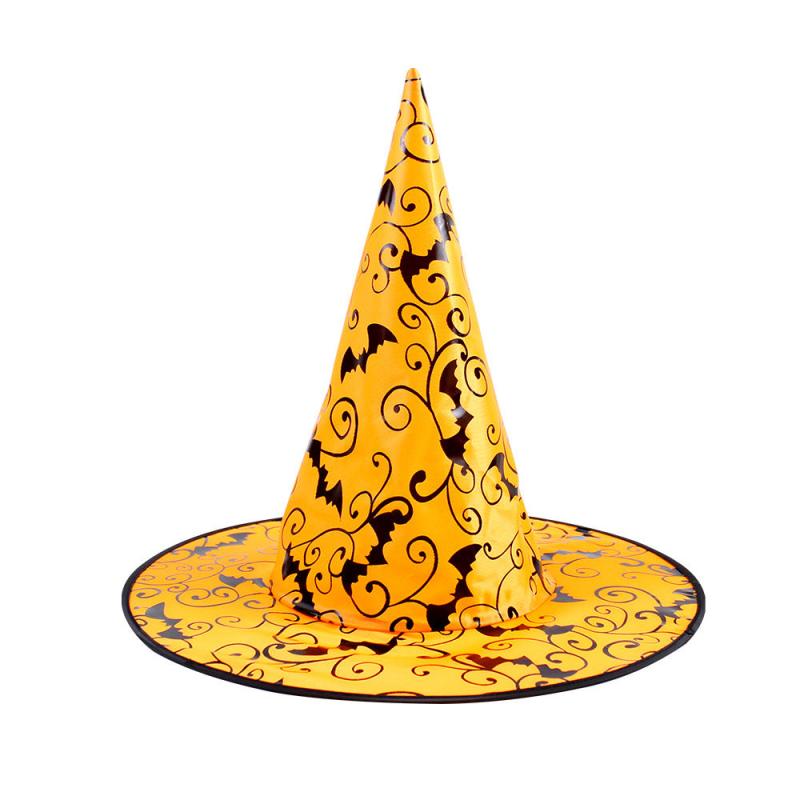 Halloween Hat Luminous Witch Hat Spider Web Wizard Hat Bronzing