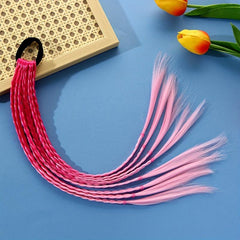 8 Strands Braided Ponytail Extension Hair Tie Soft Synthetic Hair Accessories