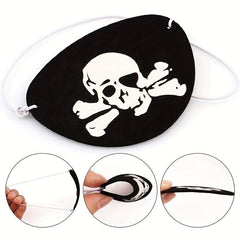 Pirate Eye Mask & Hat Set Skull Pattern Cosplay Props