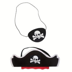 Pirate Eye Mask & Hat Set Skull Pattern Cosplay Props