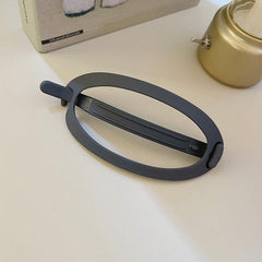 Plastic Buckle Hairpin Women Oval Hair Clips Barrettes