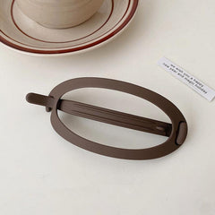 Plastic Buckle Hairpin Women Oval Hair Clips Barrettes