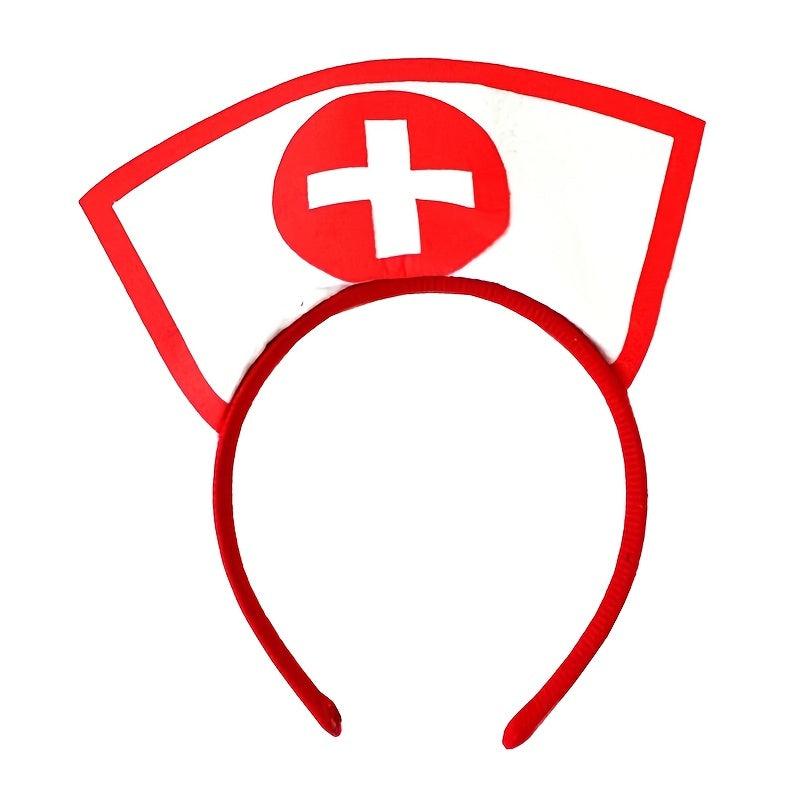 Nurse Hat Headband Red Cross Halloween Party Supplies