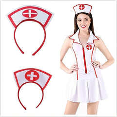 Nurse Hat Headband Red Cross Halloween Party Supplies