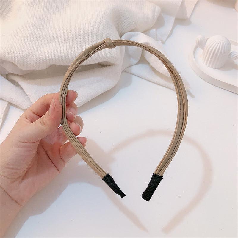 PU Leather Hairbands Women's Cross Knot Wide Headband Bowknot