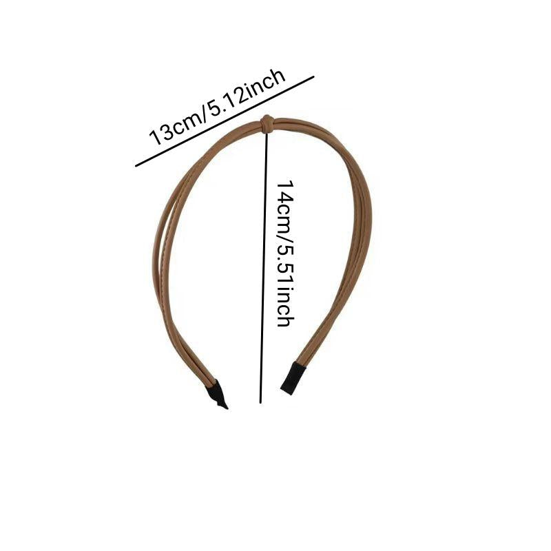 PU Leather Hairbands Women's Cross Knot Wide Headband Bowknot