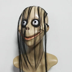 Men's Halloween Horror Full Face Mask Room Escape Haunted House Props
