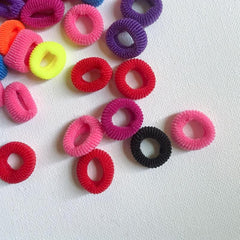 100pcs Neon Thumb Seamless Hair Ropes Decorative Hair Rings