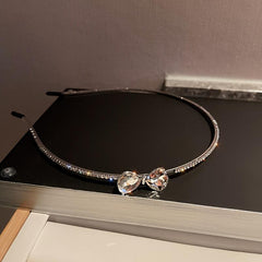 Rhinestone Bow Metal Headband Hair Accessory