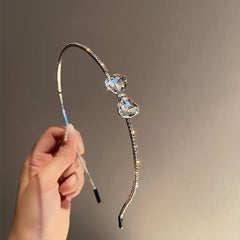 Rhinestone Bow Metal Headband Hair Accessory