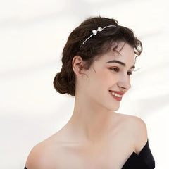 Rhinestone Bow Metal Headband Hair Accessory