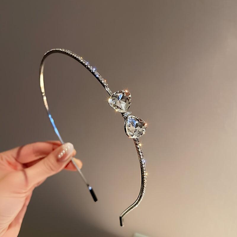 Rhinestone Bow Metal Headband Hair Accessory
