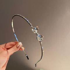Rhinestone Bow Metal Headband Hair Accessory