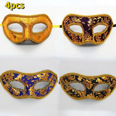 4pcs Halloween Lace Mask Makeup Accessories Party Decors Costume Props
