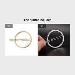 Round Hair Jewelry Metal Circle Hair Clips Wedding Party