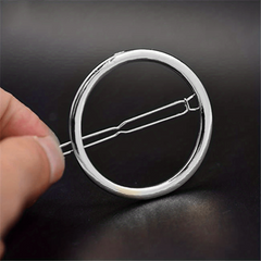 Round Hair Jewelry Metal Circle Hair Clips Wedding Party