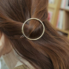 Round Hair Jewelry Metal Circle Hair Clips Wedding Party