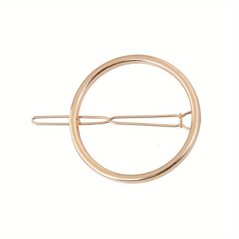 Round Hair Jewelry Metal Circle Hair Clips Wedding Party