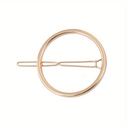 Round Hair Jewelry Metal Circle Hair Clips Wedding Party