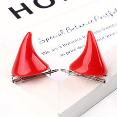 4pcs Halloween Devil's Corner Earrings & Hair Clips Costume Hair Clips