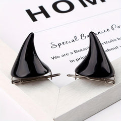 4pcs Halloween Devil's Corner Earrings & Hair Clips Costume Hair Clips