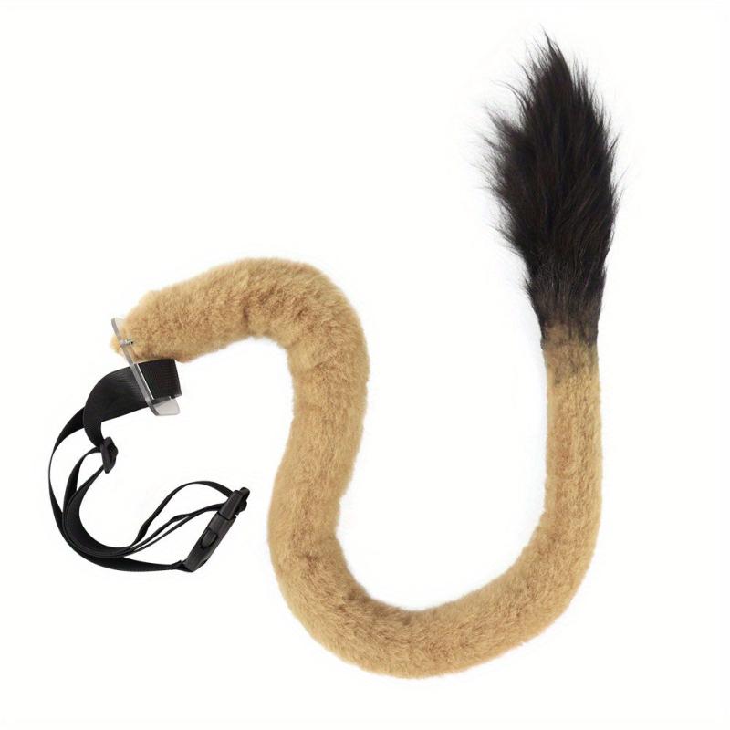 Plush Lion Ears Hair Clip & Tail Set Cosplay Props Party Dress Up 37.4in