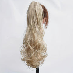 Clip on Ponytail Long Curly Hair Women Gradient Natural