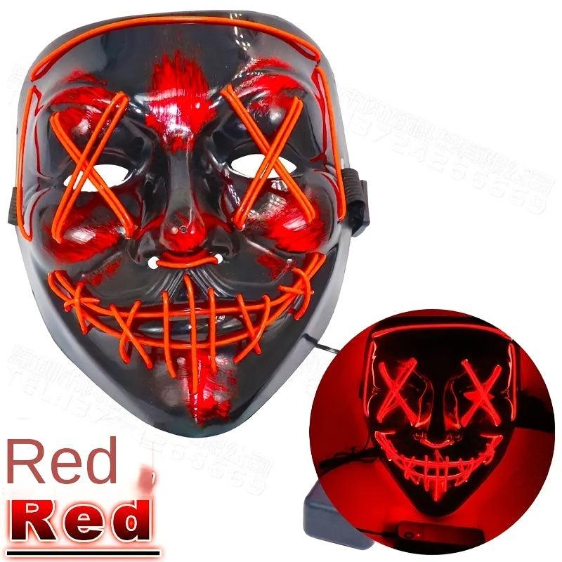 Men's Halloween LED Light-Up Mask V Belt Grimace Prop