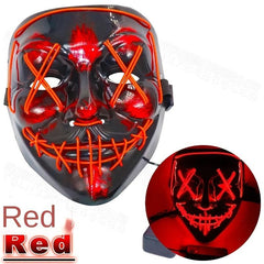 Men's Halloween LED Light-Up Mask V Belt Grimace Prop