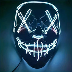 Men's Halloween LED Light-Up Mask V Belt Grimace Prop