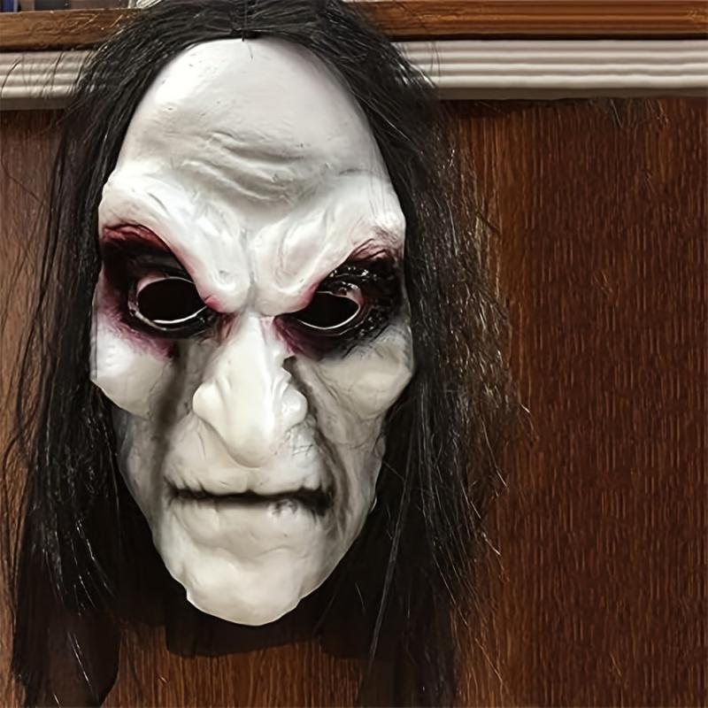 Men's Horror Devil Mask Long Hair Scary Costume Halloween Cosplay Prop