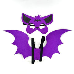 Halloween Bat Wings & Mask Set Cosplay Costume Props Party Decors