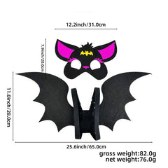 Halloween Bat Wings & Mask Set Cosplay Costume Props Party Decors