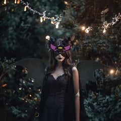 Halloween Bat Wings & Mask Set Cosplay Costume Props Party Decors