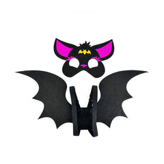 Halloween Bat Wings & Mask Set Cosplay Costume Props Party Decors
