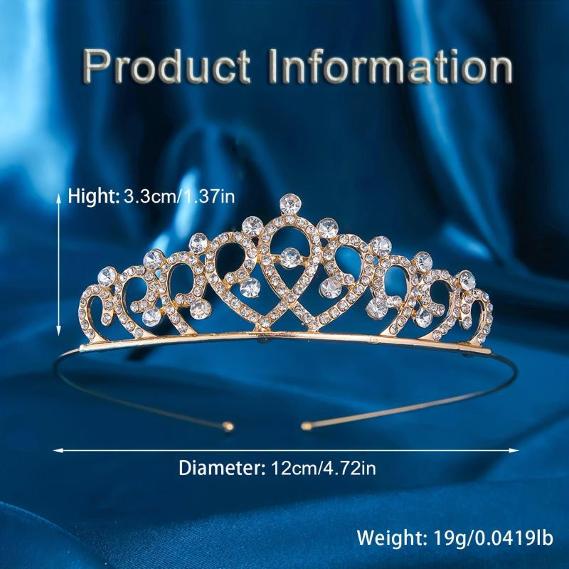 North American Rhinestone Crown Princess Crystal Headband