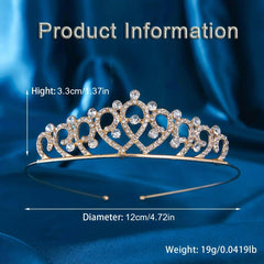 North American Rhinestone Crown Princess Crystal Headband