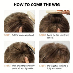 Short Pixie Cut Wig Blonde Straight Hair Heat Resistant Synthetic Fiber Wig