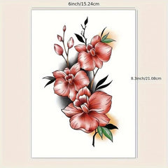 Flower Pattern Waterproof Temporary Tattoo Sticker For Men Women
