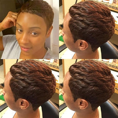 Layered Short Curly Wig 2 Colors for Party Halloween Role Playing Costume