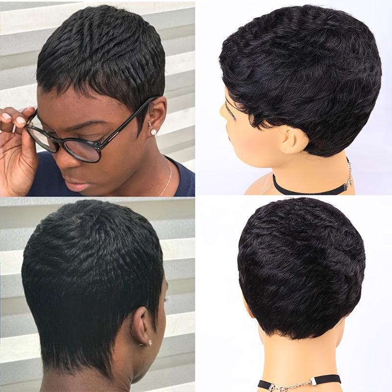 Layered Short Curly Wig 2 Colors for Party Halloween Role Playing Costume