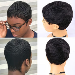 Layered Short Curly Wig 2 Colors for Party Halloween Role Playing Costume