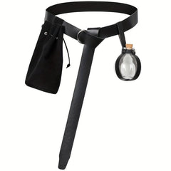 Halloween Viking Celtic Belt Cork Stopper Magic Bottle & PU Leather Bottle Cover