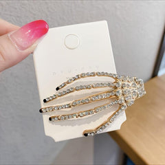 Skeleton Hand Hairpins Rhinestone Hair Accessories