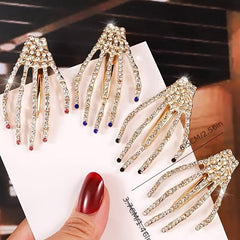 Skeleton Hand Hairpins Rhinestone Hair Accessories