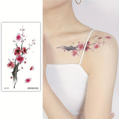 Fresh Flower Arm Tattoo Stickers Sexy Clavicle Arm Simulation Flower