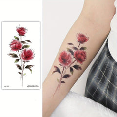 Fresh Flower Arm Tattoo Stickers Sexy Clavicle Arm Simulation Flower