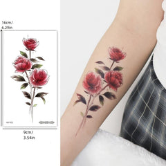 Fresh Flower Arm Tattoo Stickers Sexy Clavicle Arm Simulation Flower