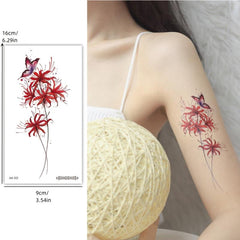 Fresh Flower Arm Tattoo Stickers Sexy Clavicle Arm Simulation Flower